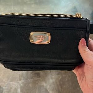 Michael Kors Black Leather Pouch/Clutch